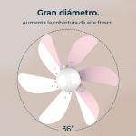 Ventoinha de Teto EnergySilence Aero 3600 Vision (Rosa) - CECOTEC