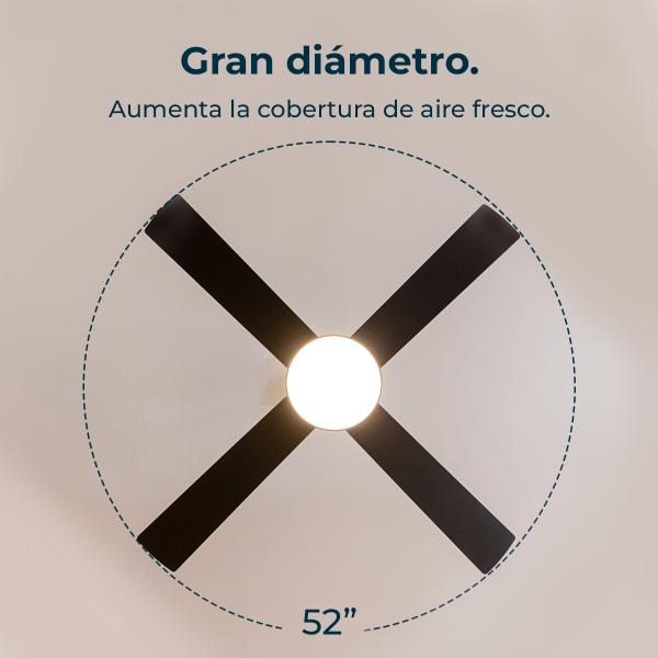 Ventoinha de Teto Energysilence Aero 5200 60W (Preto) - CECOTEC