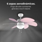 Ventoinha de Teto EnergySilence Aero 3600 Vision (Rosa) - CECOTEC