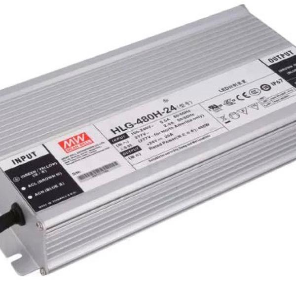 Fonte de Alimentação Industrial 24VDC 20A 480W (IP67) - MEAN WELL