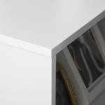 Armário para Impressora Móvel Auxiliar de Escritório com Rodas e Prateleiras Abertas Carga Máxima 30kg 60x40x75,8cm Branco