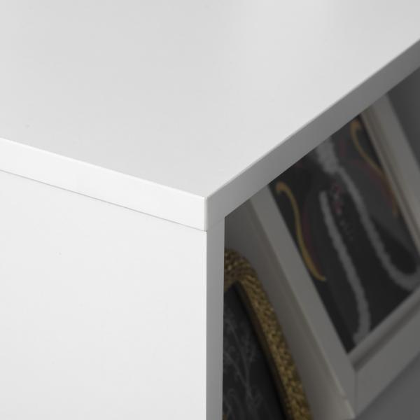 Armário para Impressora Móvel Auxiliar de Escritório com Rodas e Prateleiras Abertas Carga Máxima 30kg 60x40x75,8cm Branco