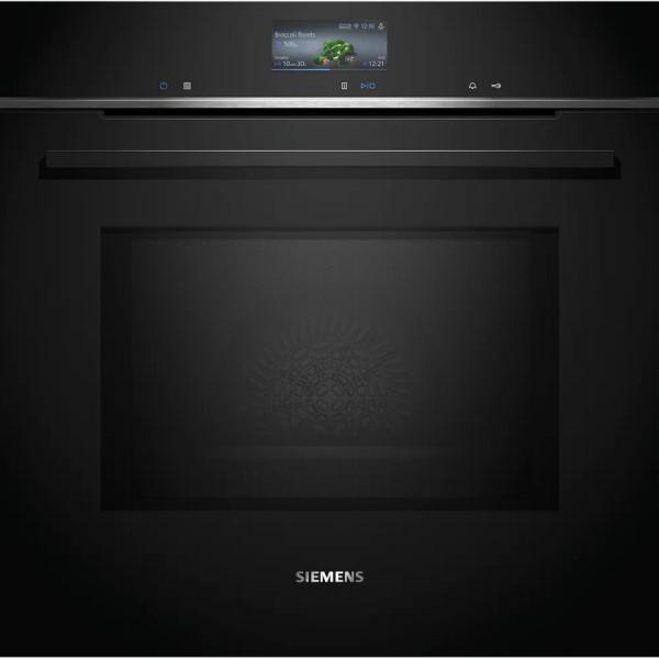 Forno de Encastre iQ700 HM736GAB1 c/ Microondas 67L 3600W (Preto) - SIEMENS