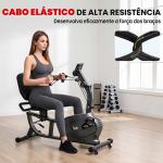 Bicicleta Estática com Encosto 8 Níveis de Resistência Bicicleta Banco Ajustável e Ecrã LCD 121 - 142x62x101 cm Preto