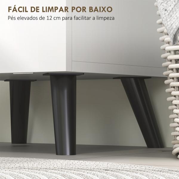Coluna Casa de Banho Armário Alto Casa de Banho Estreito com 2 Portas e Prateleiras Móvel 35x31,5x144 cm Branco