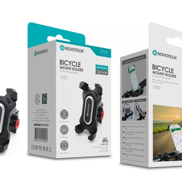 Suporte Universal Z - 031 para Telemóvel de Bicicleta - Rotação 360°, Fixação Segura, Compatível com Vários Tamanhos