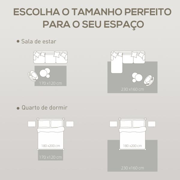 Tapete Sala de Estar 170x120 cm Tapete Lavável na Máquina de Lavar Pelo Curto Estilo Moderno Creme