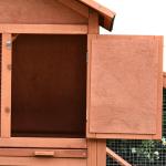 Casa para Coelhos de Madeira Coelheira para Exterior Teto de Tela de Asfáltica 144x64,5x100 cm Madeira
