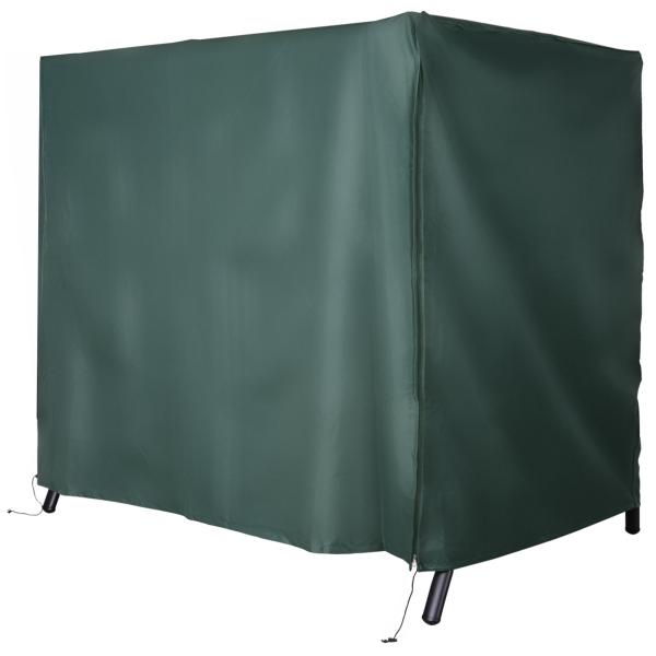 Capa para Móveis de Jardim Capa Protetora para Baloiços de Exterior com Zíper 205x124x164cm Verde