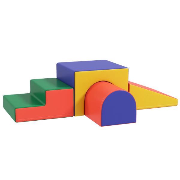 Conjunto de 4 Blocos de Espuma para Crianças Figuras de Construção Brinquedo de Aprendizagem Infantil 150x50x39cm Multicor