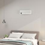 Aquecedor Cerâmico de Parede 1000W/2000W com Controle Remoto Tela LED Temporizador de 12h Termostato e Proteção contra Superaquecimento 56x18,5x11,7cm Branco