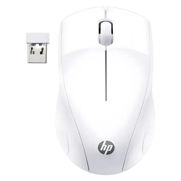 Rato Ótico 220 Wireless 1600DPI (Branco) - HP