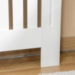 Cobertura Radiador 152x19x83cm Cobertura Radiador de MDF e Melamina com Dispositivo Anti - Rolamento Desenho Moderno para Sala de Estar Dormitório Branco