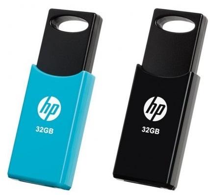 Pack 2x Pen Drive 32GB USB 2.0 (Preto/Azul) - HP
