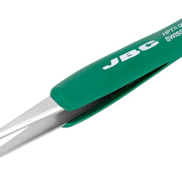 Pinça de Alta Precisão c/ Cabo de Borracha e Corpo Curto - JBC