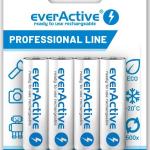 Blister 4 Pilhas Recarregáveis 1,2V AA Ni - Mh 2600mAh RTU - everActive