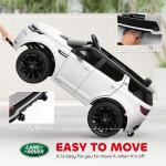 Carro Elétrico para Crianças acima de 3 Anos com Licença Land Rover Discovery Sport Carro Elétrico Infantil com Bateria 12V Controlo Remoto Faróis Buzina e Música 106x65,5x51 cm Branco