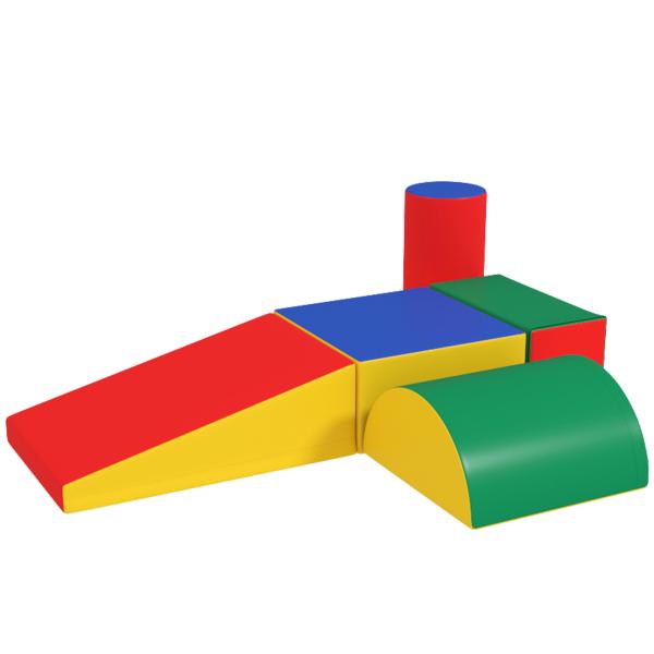 Conjunto de 5 Blocos de Psicomotricidade para Crianças Blocos de Construção Brinquedo para Aprendizagem Multicor
