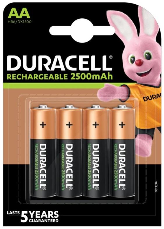 Blister 4 Pilhas Recarregáveis 1,2V 2500mAh Ni - Mh - AA - DURACELL DX1500H