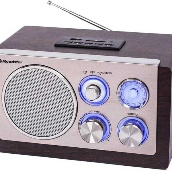 Rádio de Mesa Vintage (Prateado) - ROADSTAR