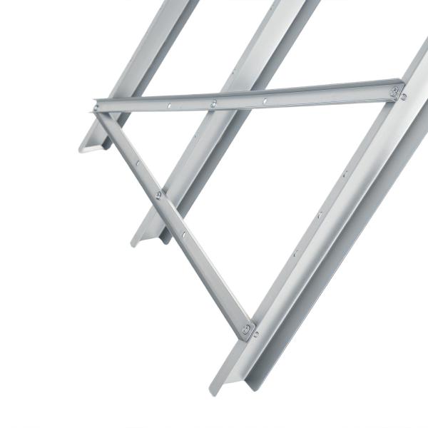 Cavalete para Serrar Dobrável com Altura Ajustável Estrutura Triangular de Metal Suporte para Lenha 83x83x79 cm Prata