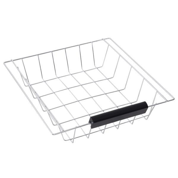 Carrinho de Cozinha com Rodinhas com Prateleira e Gaveta 74x37x76cm Preto