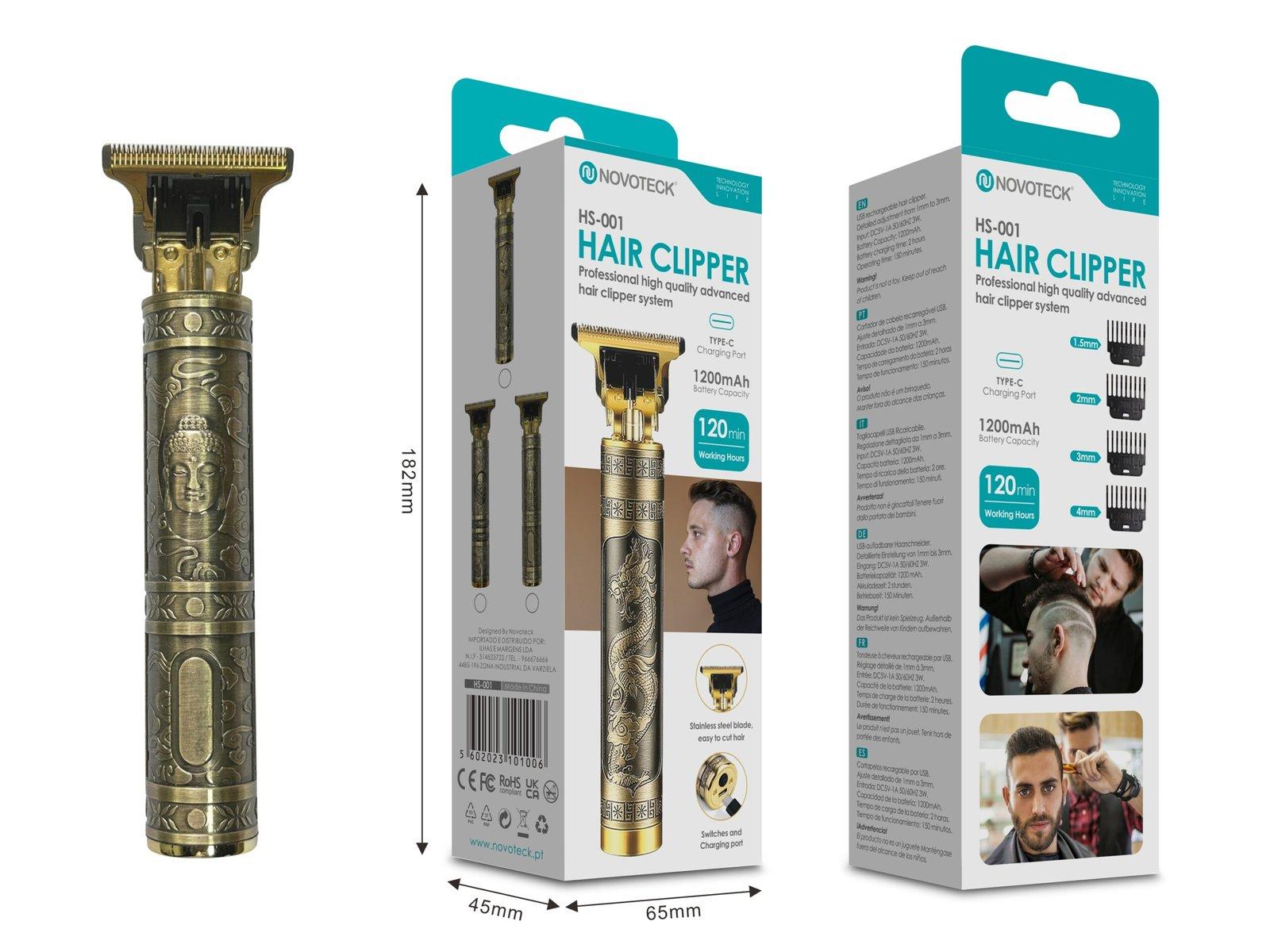 Cortador de Cabelo Profissional NOVOTECK HS-001 - Design Buda