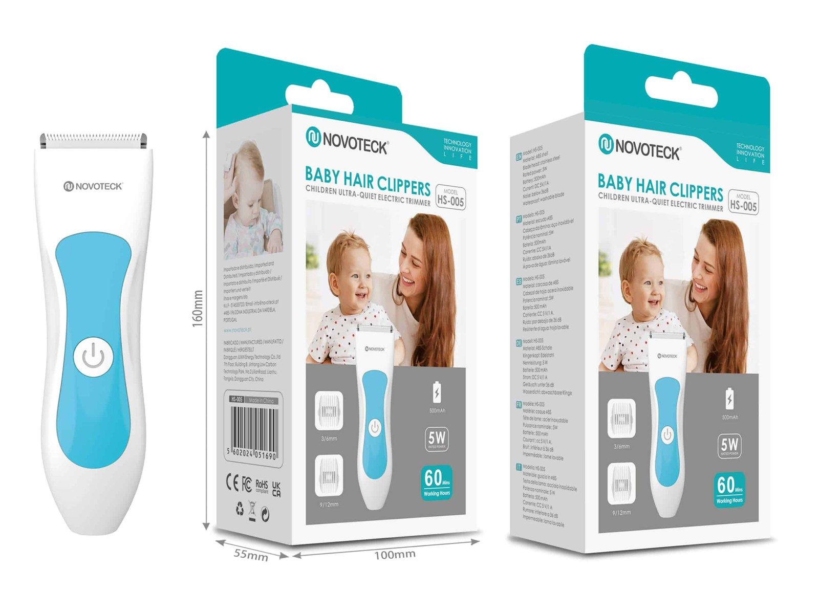 Máquina de Cortar Cabelo Infantil HS-005 - Silenciosa, Recarregável