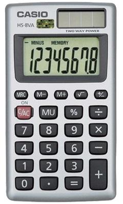 Calculadora de Bolso 8 Digitos (Cinza) - CASIO