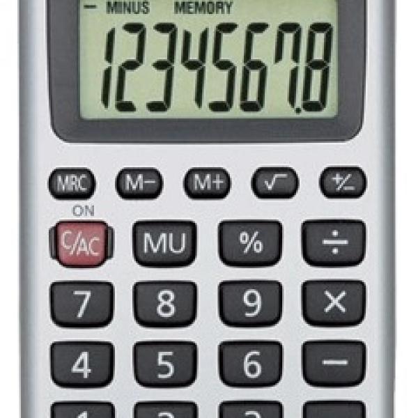 Calculadora de Bolso 8 Digitos (Cinza) - CASIO