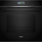 Forno de Encastre iQ700 HS736G3B1 Função Vapor 71L 3600W (Preto) - SIEMENS