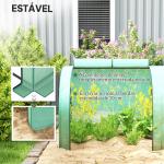 Estufa Pequena para Jardim, Cultivo de Plantas, com 4 Janelas Enroláveis, 400x100x80 cm, Verde