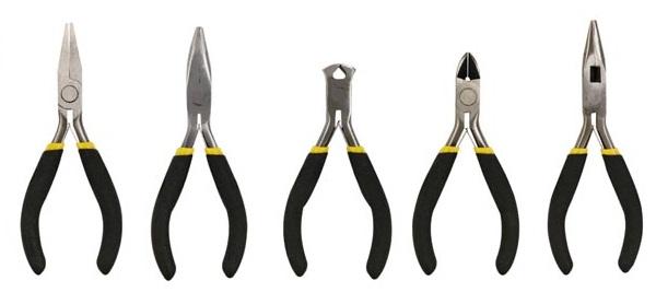 Conjunto de 5x Mini Alicates de Electricista - Toolland