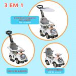 Carro Andador para Crianças 12 - 36 Meses com Espaço de Armazenamento Design de Robot com Olhos Luminosos Música Buzina 89x44,5x84 cm Branco