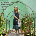 Estufa tipo Túnel 3x2x2 m Estufa de Exterior com 6 Janelas de Malha e Porta Estufa de Cultivos para Pátio Jardim Verde