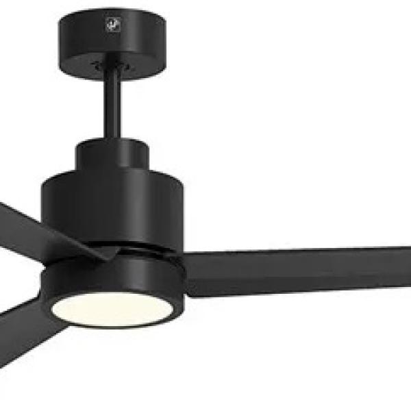 Ventoinha de Teto 40W Ø130cm c/ Luz LED (Preto) - SOLER & PALAU