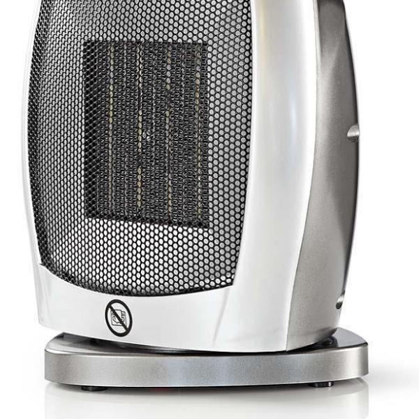 Aquecedor Cerâmico Ar Rotativo 1500W (Cinzento) - NEDIS