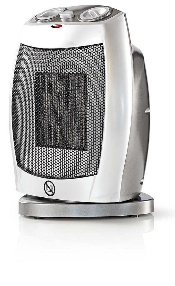 Aquecedor Cerâmico Ar Rotativo 1500W (Cinzento) - NEDIS