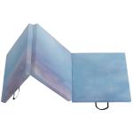 Tapete de Ginástica Dobrável com Espessura de 5 cm Tapete de Exercício 180x60x5 cm com Alças de Transporte Azul Degradê