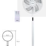 Ventoinha de Pé 8 Velocidades 48W (Ø40cm) - HTW