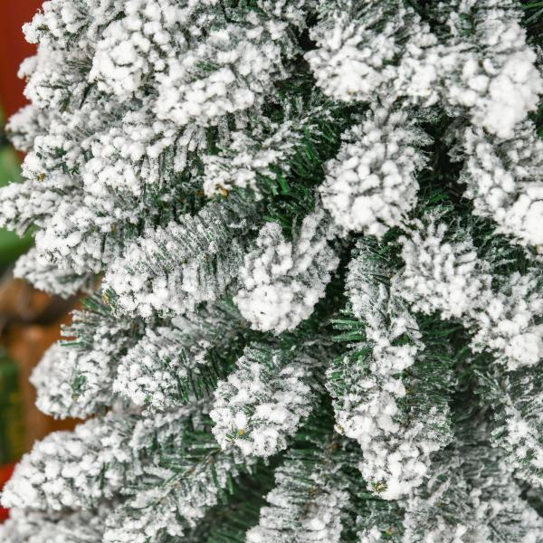 Árvore de Natal Artificial 210cm com Neve Ignífugo com 490 Ramos Verde