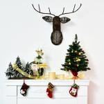 Mini Árvore de Natal 60cm Artificial com Suporte Metálico 73 Ramos PVC Ø40x60cm Verde