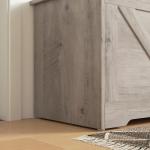 Baú de Armazenamento 100L Baú de Arrumação com Tampa e Dobradiça de Segurança 80x40x45 cm Cinzento Claro