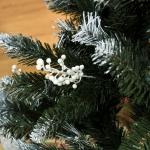 Árvore de Natal Automática 120 cm com 222 Ramos 28 Decorações Suporte em Aço Base Dobrável e Removível Verde