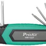 Conjunto de 8 Chaves Sextavadas Torx Dobráveis - Proskit