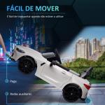 Carro Elétrico para Crianças BMW M4 12V com Controlo Remoto Faróis Buzina Música e Velocidade 3 - 5 km/h 108x69,5x51 cm Branco