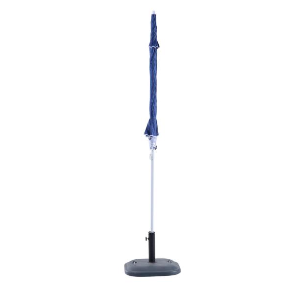 Chapéu de Sol de Praia com Painéis Laterais Tipo Tenda Chapéu de Sol para Praia com Proteção UV50 Φ210x222cm Azul