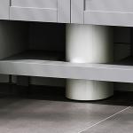 Armário compacto para sob a pia com 2 portas e prateleira interna ajustável Gabinete auxiliar para banheiro 60x30x60 cm Cinza