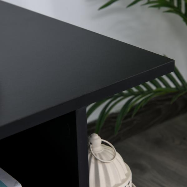 Móvel para TV para Televisores de até 42 Polegadas Móvel de TV com Prateleiras e Rodas com Travão 80x40x40cm Preto