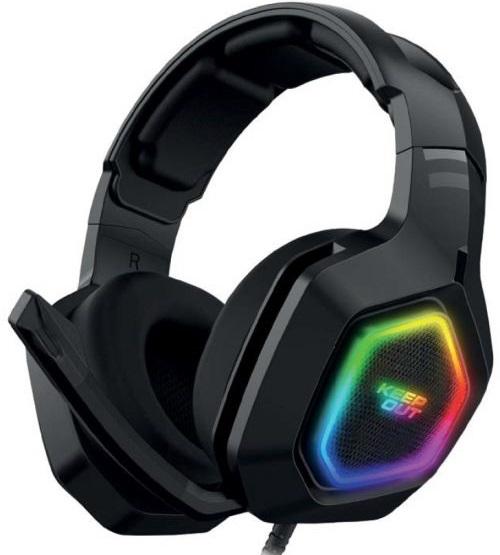 Auscultadores Headset Gaming 7.1 RGB Hx901 c/ Microfone (Preto) - KEEP OUT